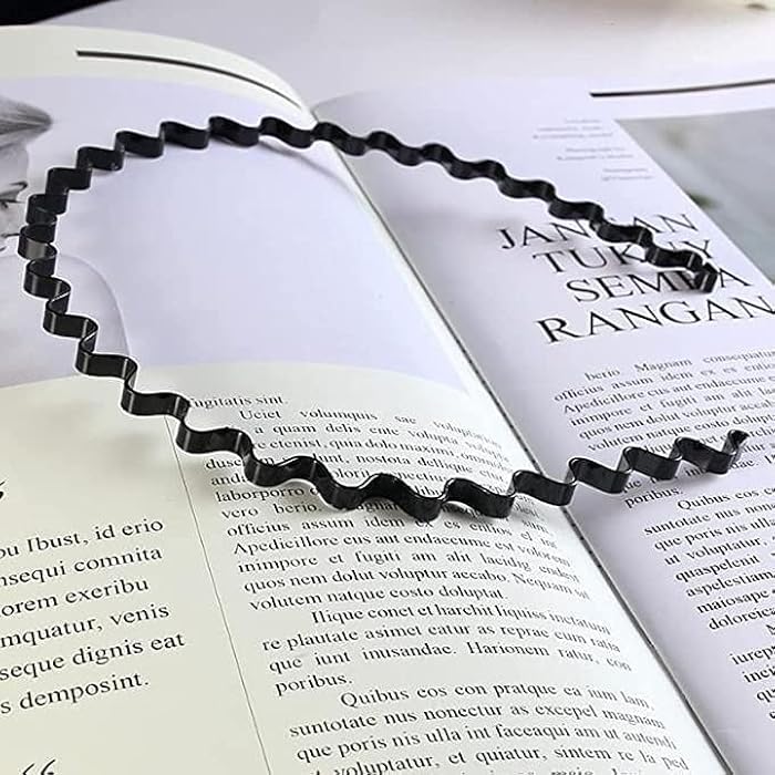 Nologo OEM Unisex Black Metal Comb Sports Band Long Hair HeadBand Black For Men and Women - Image 2